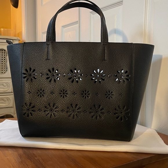 ⭐️NEW Kate spade Faye Drive Elisabeth tote black leather convertible bag NWOT - Picture 4 of 13